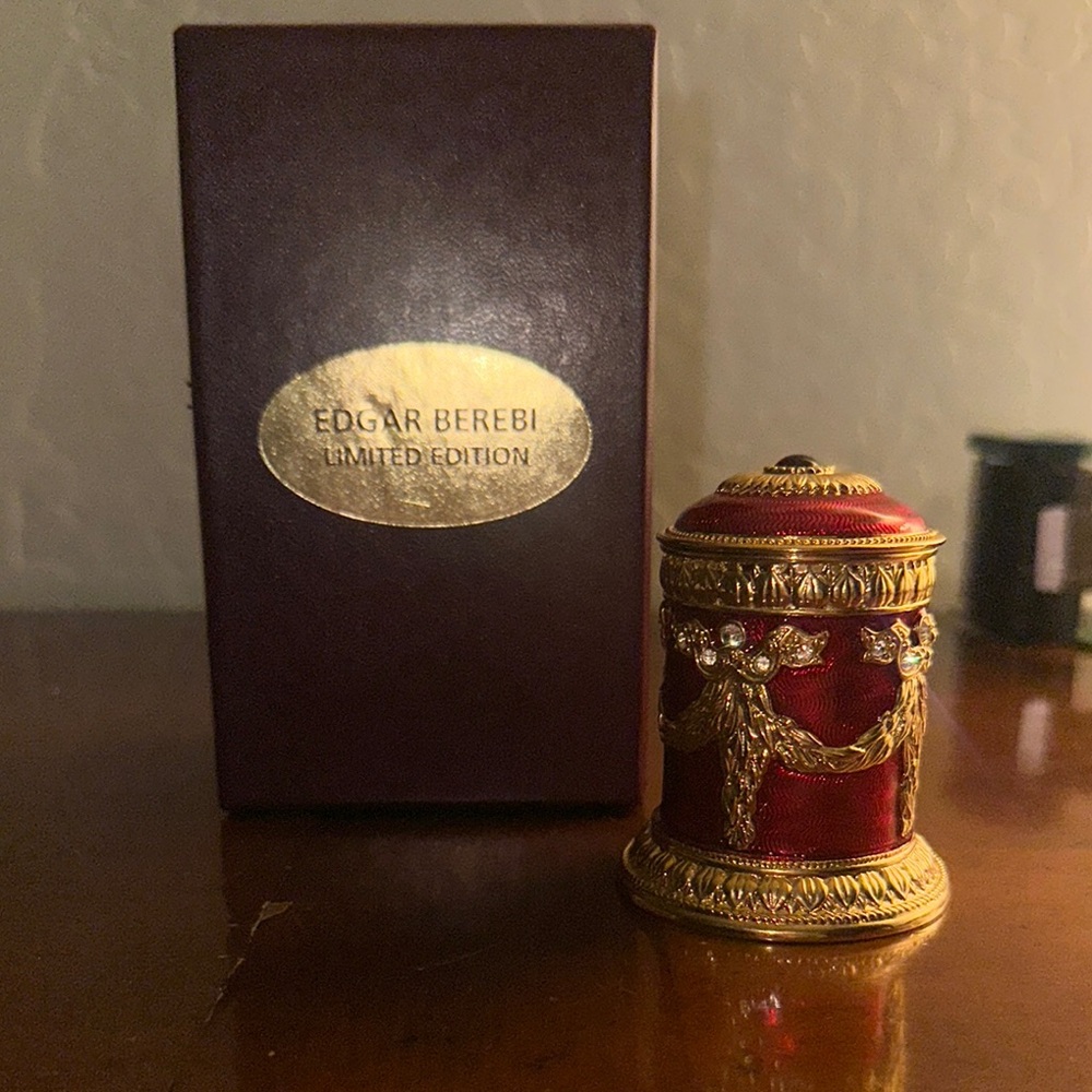 Edgar Berebi Limited Edition Red and Gold Decorative Box